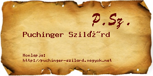 Puchinger Szilárd névjegykártya